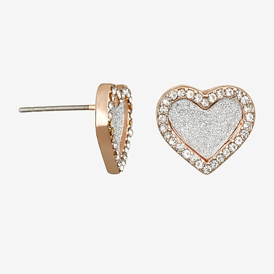 Bijoux Bar Delicates 9.9mm Heart Stud Earrings