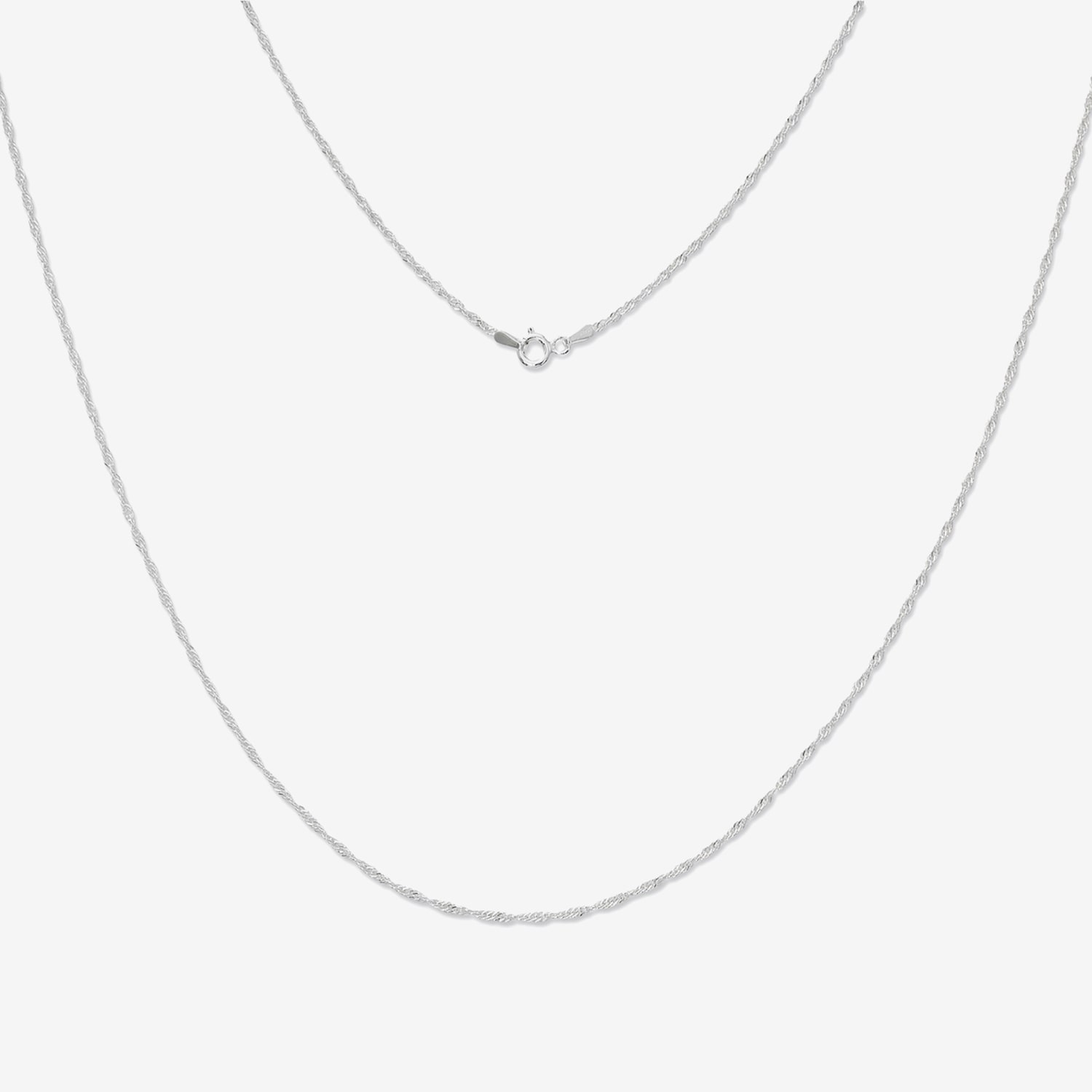 Silver Reflections Womens Pure Silver Over Brass Inch Singapore Chain Necklace