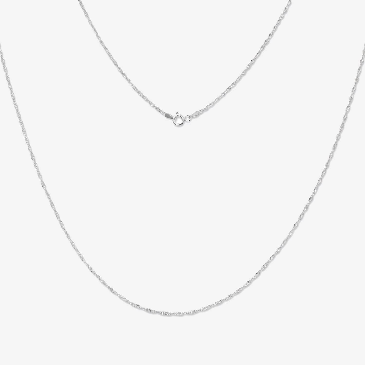 Silver Reflections Womens Pure Silver Over Brass 18 Inch Singapore Chain Necklace