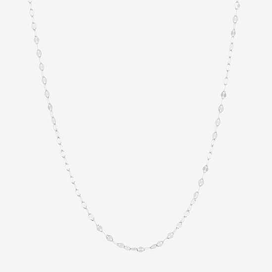 Silver Treasures Made In Italy Sterling Silver 16-20" Mirror Chain Necklace
