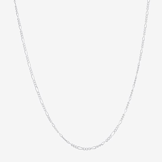 Silver Treasures Made in Italy Sterling Silver 18-20" Figaro Chain Necklace