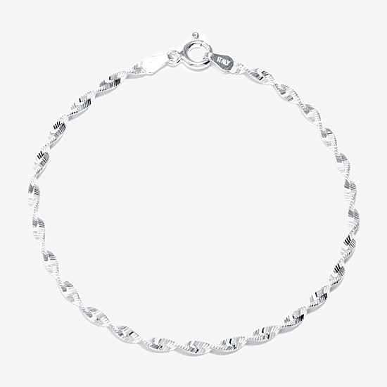 Silver Treasures Sterling Silver Chain Bracelet
