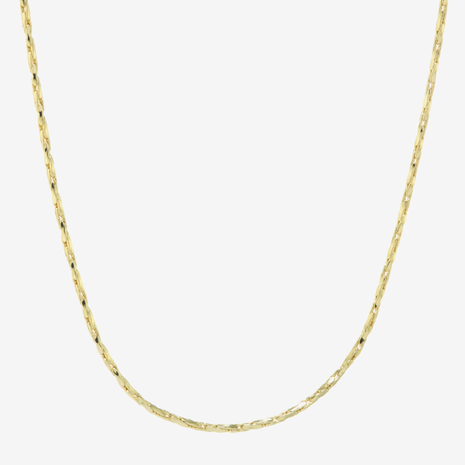 Silver Reflections 24K Gold Over Brass 18-30" Chain Necklace