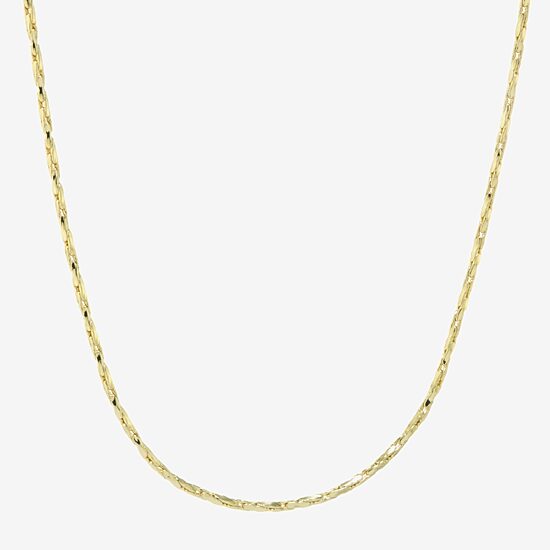 Silver Reflections 24K Gold Over Brass 18-30" Chain Necklace