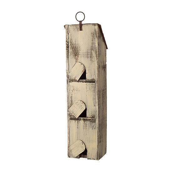 Glitzhome 18in Distressed Solid Wood Bird House