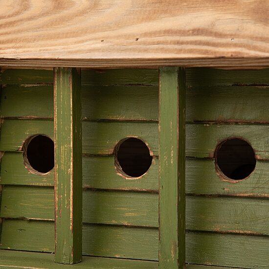 Glitzhome 14.25in Distressed Solid Wood Bird House