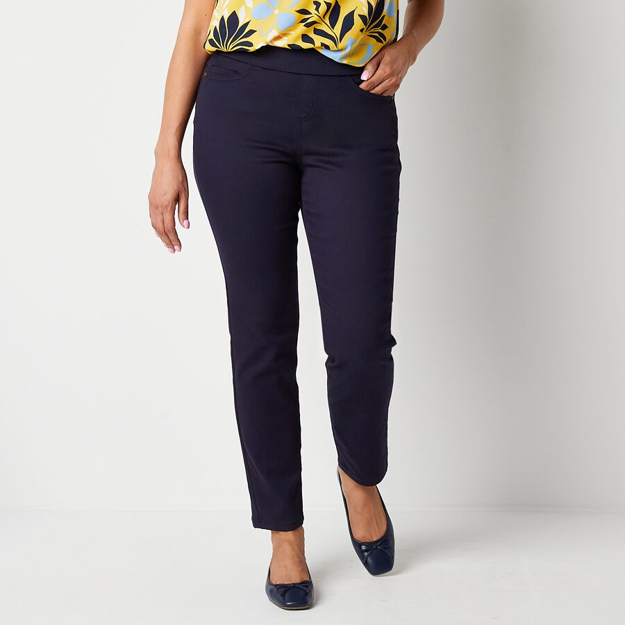 Liz Claiborne Tall Womens Amber Mid Rise Straight Pull- On Pants by JCPenney