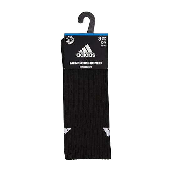 adidas Cushioned Mens 3 Pair Crew Socks