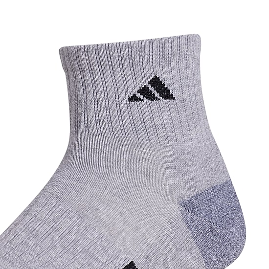 adidas Cushioned Mens 3 Pair Quarter Ankle Socks