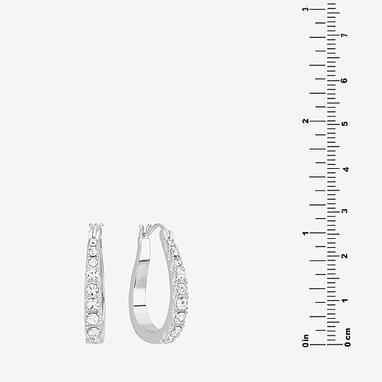Sparkle Allure Womens Cubic Zirconia 27.4mm Hoop Earrings
