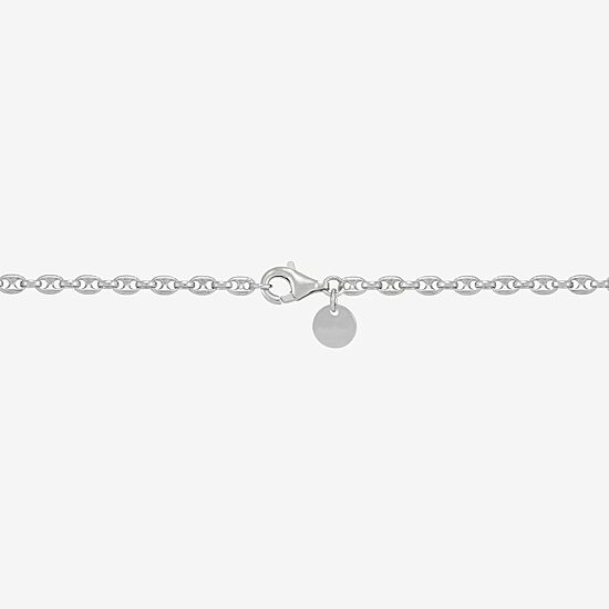 Made in Italy Womens Sterling Silver 18 1/2 Inch Link Necklace