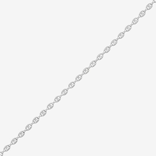 Made in Italy Womens Sterling Silver 18 1/2 Inch Link Necklace