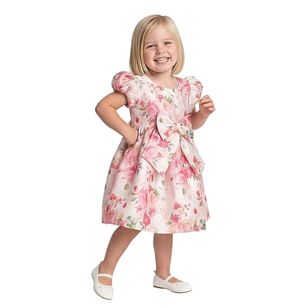 lilt little girls short sleeve velvet a-line dress Lands' End Girls Bubble Short Sleeve Velour Dress