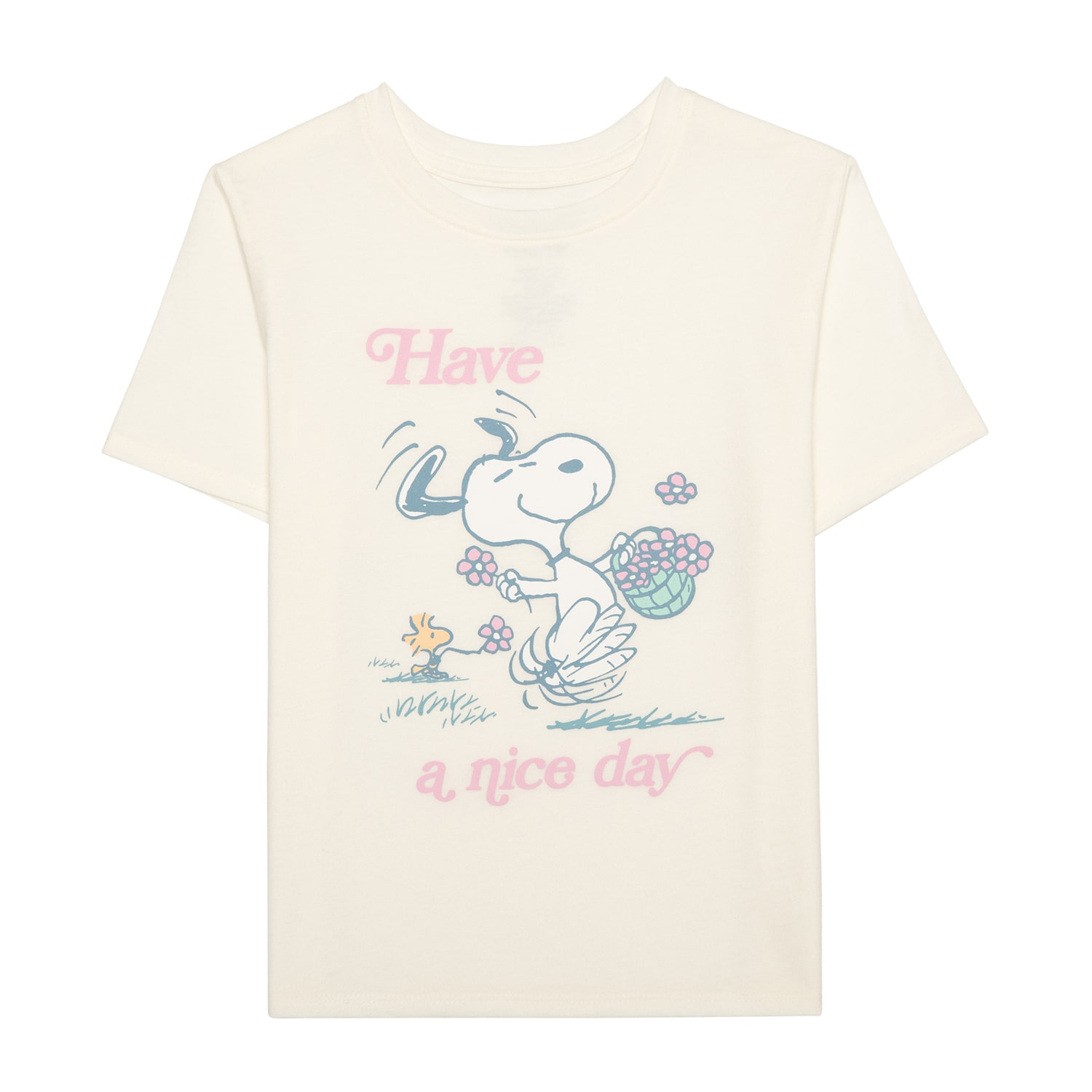 Little & Big Kid Girls Crew Neck Short Sleeve Regular Fit Peanuts Graphic T-Shirt
