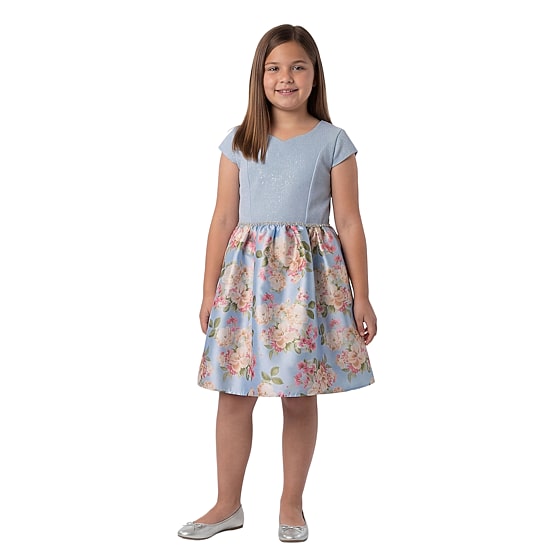 Bonnie Jean Big Kid Girls Plus Cap Short Sleeve Fit + Flare Dress