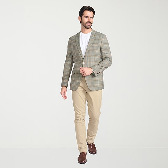 CRICKETEER™ Mens Plaid Stretch Fabric Regular Fit Sport Coat
