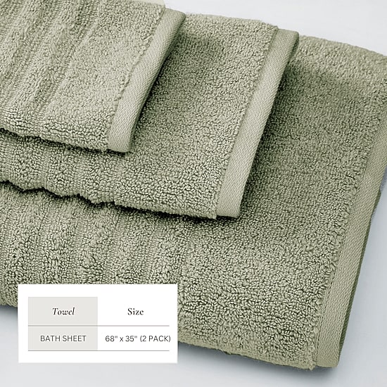 Linery Cotton Textured Oversized 2-pc. Bath Sheet