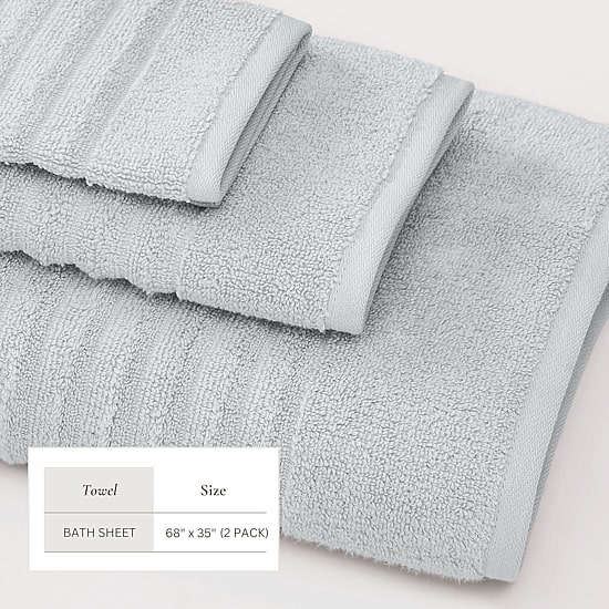 Linery Cotton Textured Oversized 2-pc. Bath Sheet