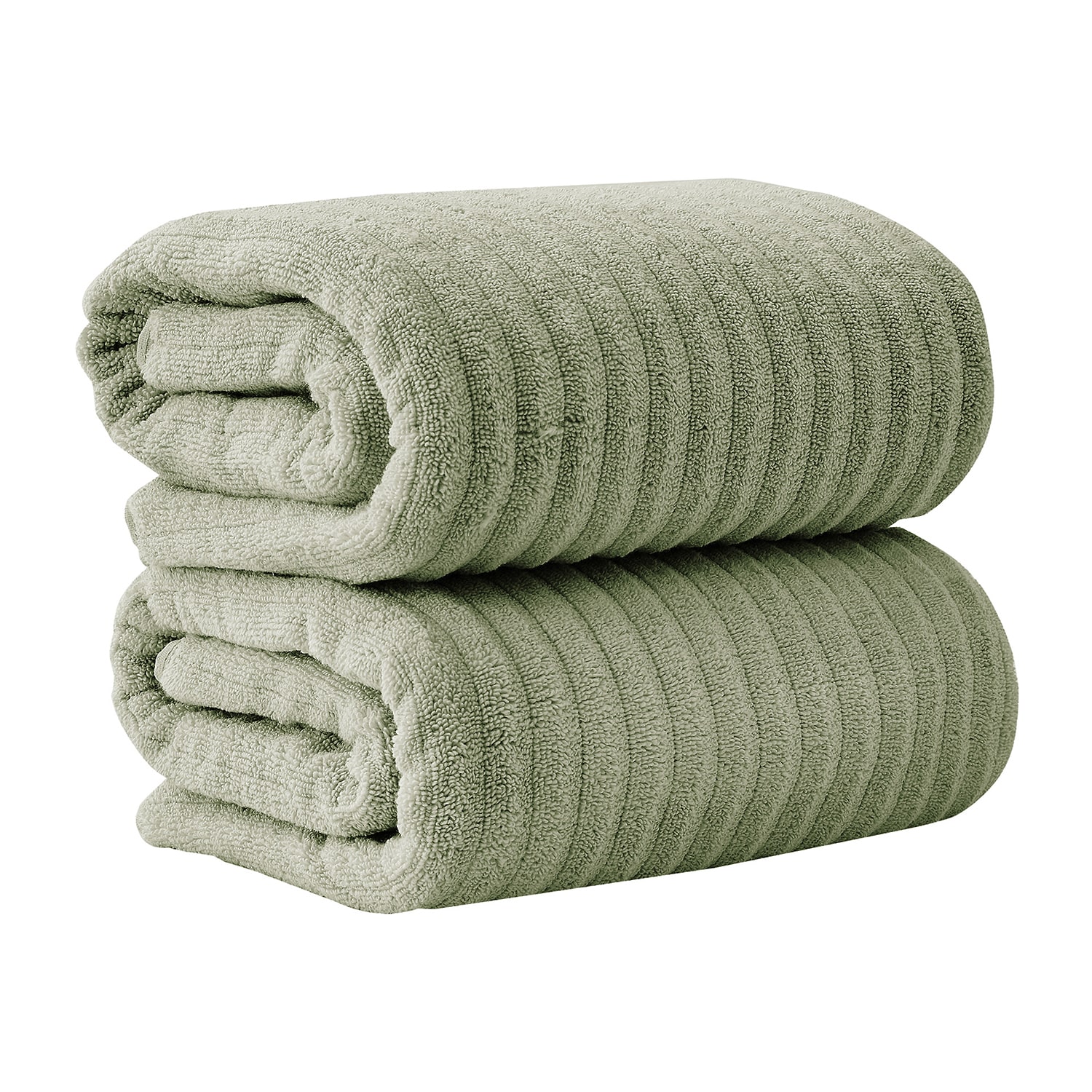 Linery Solid Cotton Ribbed Textured 2-pc. Bath Sheet