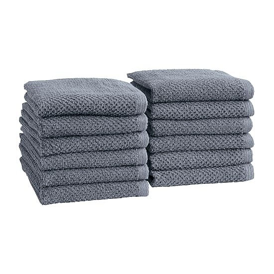 Linery Solid Cotton Textured Quick Dry Washcloth