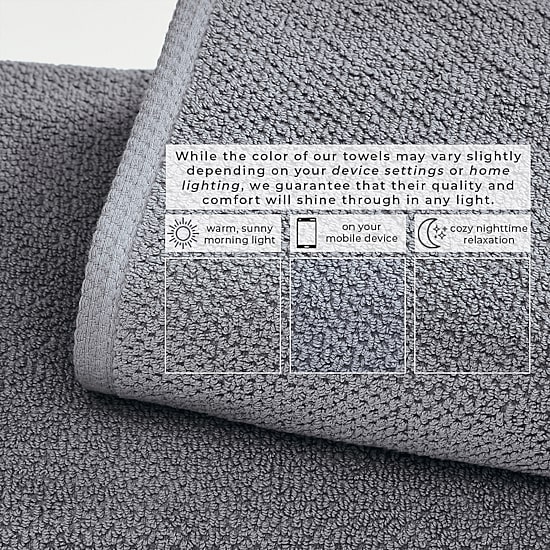 Linery Solid Cotton Textured Quick Dry Washcloth