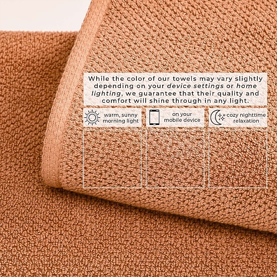 Linery Cotton Quick-Dry Loop Textured 6 Pc Towel Set