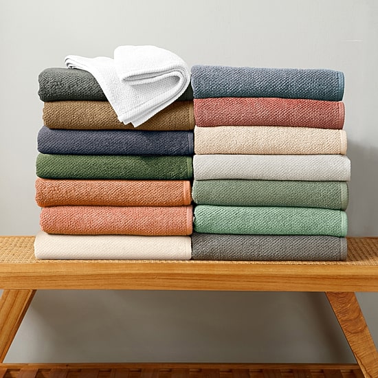Linery Cotton Quick-Dry Loop Textured 4 Pc Bath Towels