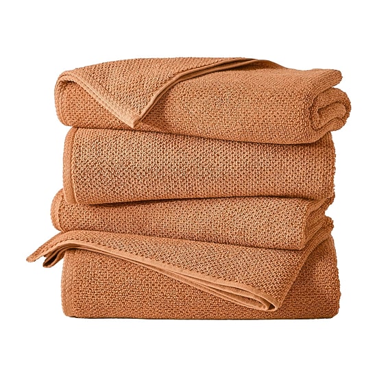 Linery Cotton Quick-Dry Loop Textured 4 Pc Bath Towels