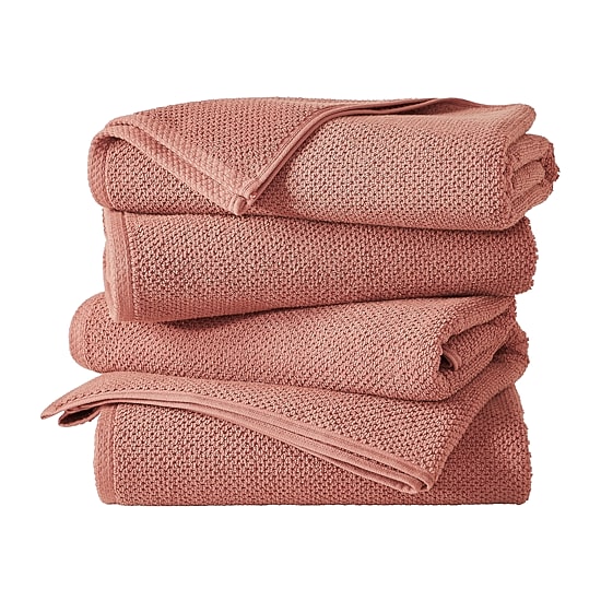 Linery Cotton Quick-Dry Loop Textured 4 Pc Bath Towels