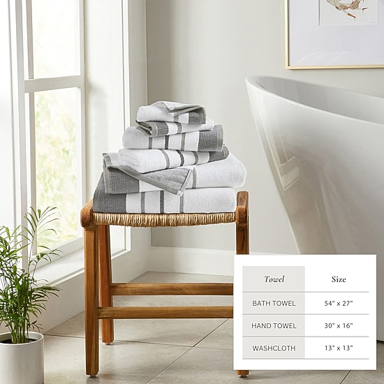 Luxury Cotton 6 Pc Decorative Towel Set