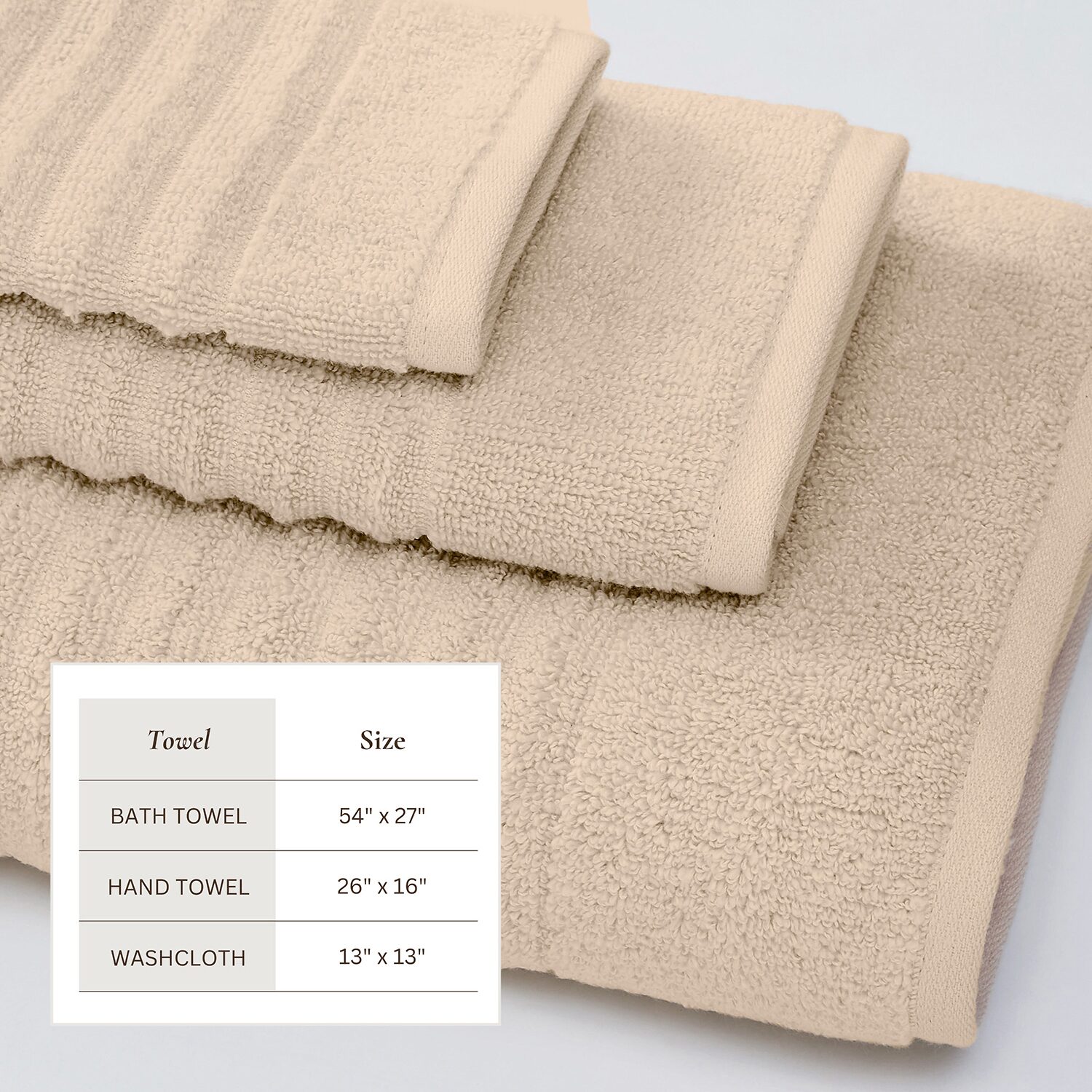 Linery Luxurious Cotton 6 Pc Towel Set