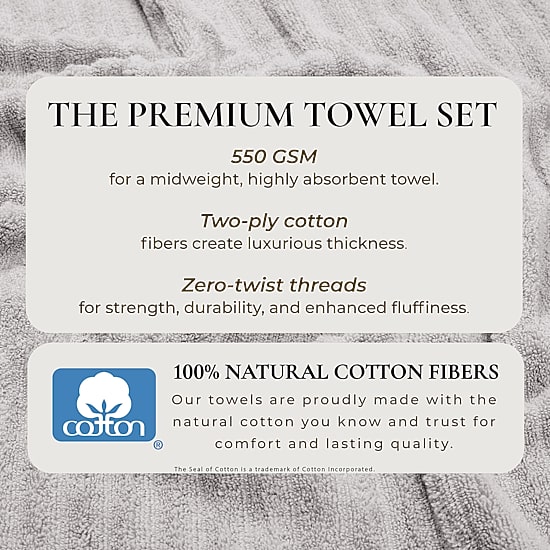 Linery Luxurious Cotton 6 Pc Towel Set