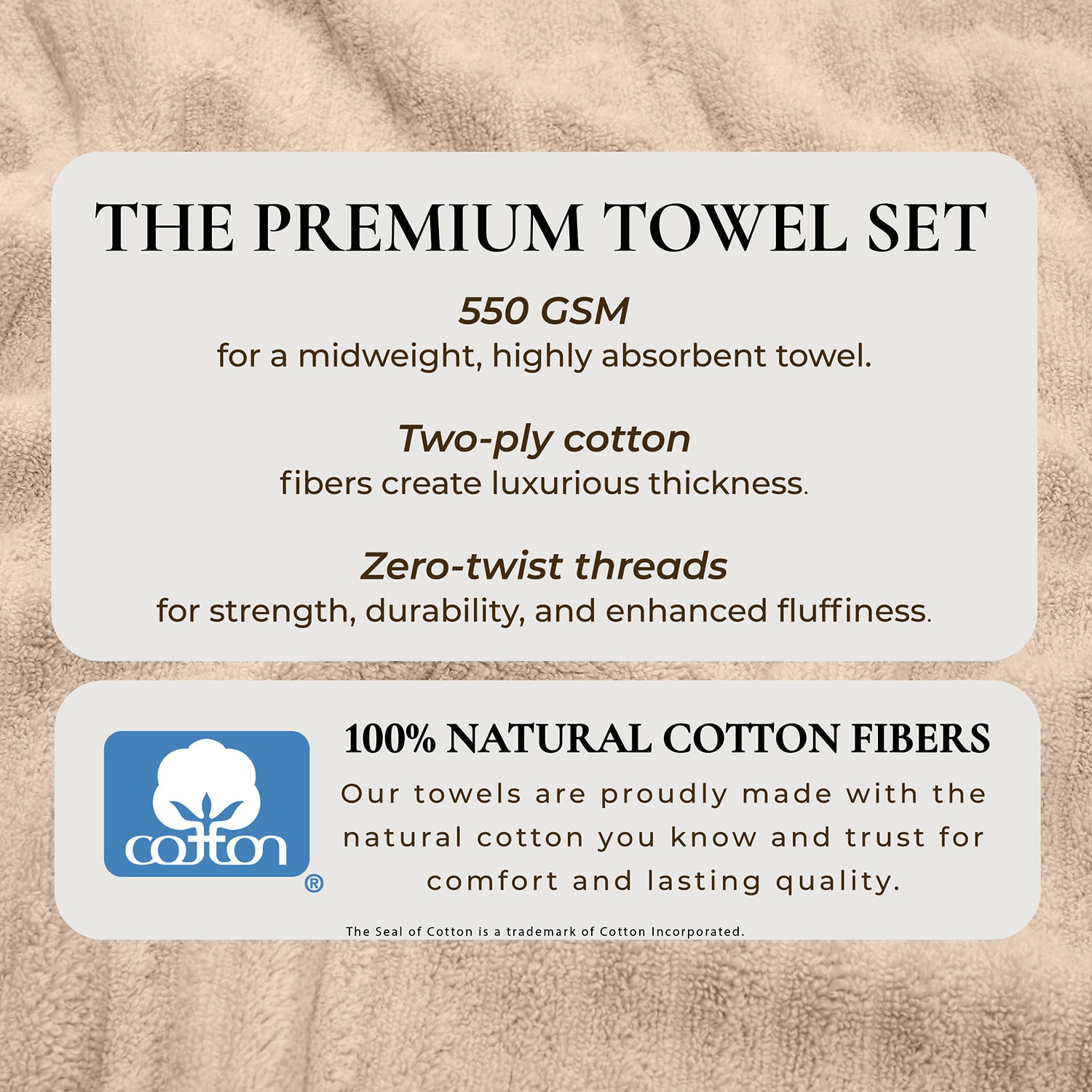 Linery Luxurious Cotton 6 Pk Hand Towel Set