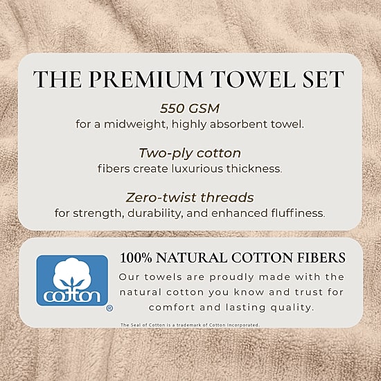 Linery Luxurious Cotton 6 Pk Hand Towel Set