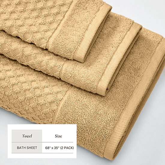 Linery Cotton Quick-Dry Waffle Oversized 2-pc. Bath Sheet