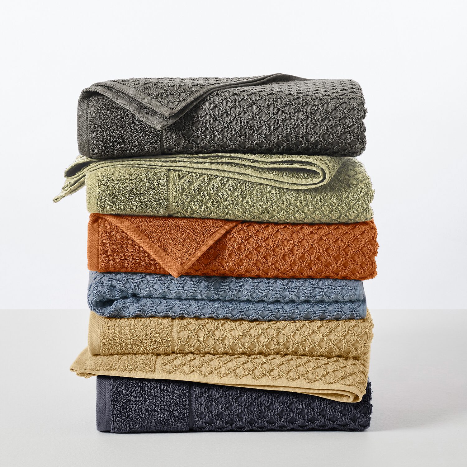 Linery Cotton Quick-Dry Textured 4 Pc Bath Towels