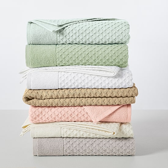 Linery Cotton Quick-Dry Textured 4 Pc Bath Towels