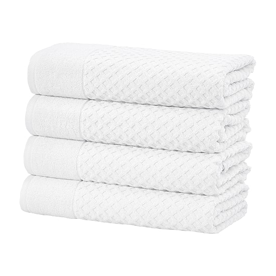 Linery Cotton Quick-Dry Textured 4 Pc Bath Towels