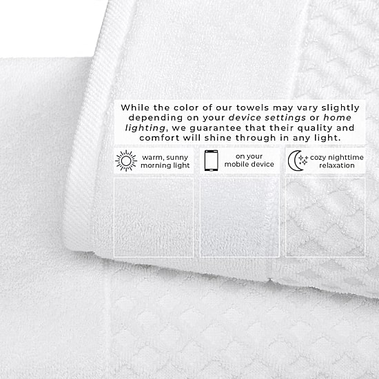 Linery Cotton Quick-Dry Textured 4 Pc Bath Towels