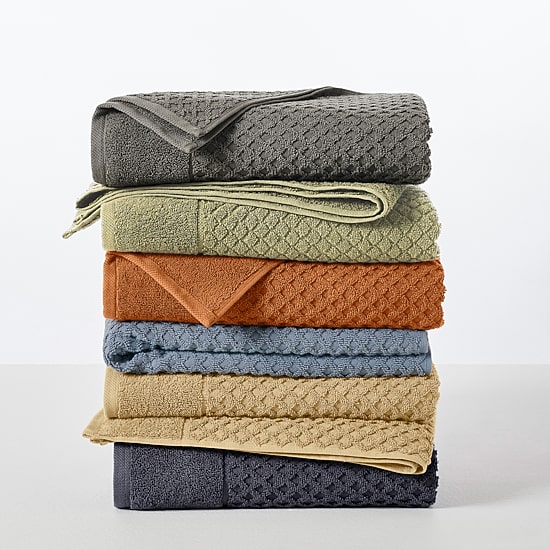 Linery Cotton Quick-Dry Textured 6 Pc Hand Towels