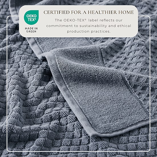 Linery Cotton Quick-Dry Textured 6 Pc Hand Towels
