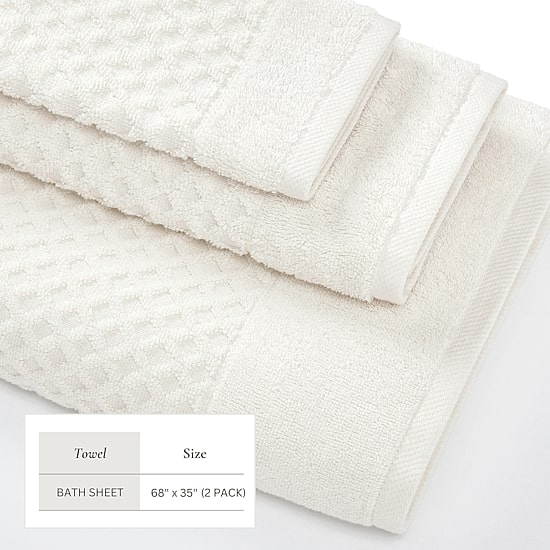 Linery Cotton Quick-Dry Waffle Oversized 2-pc. Bath Sheet