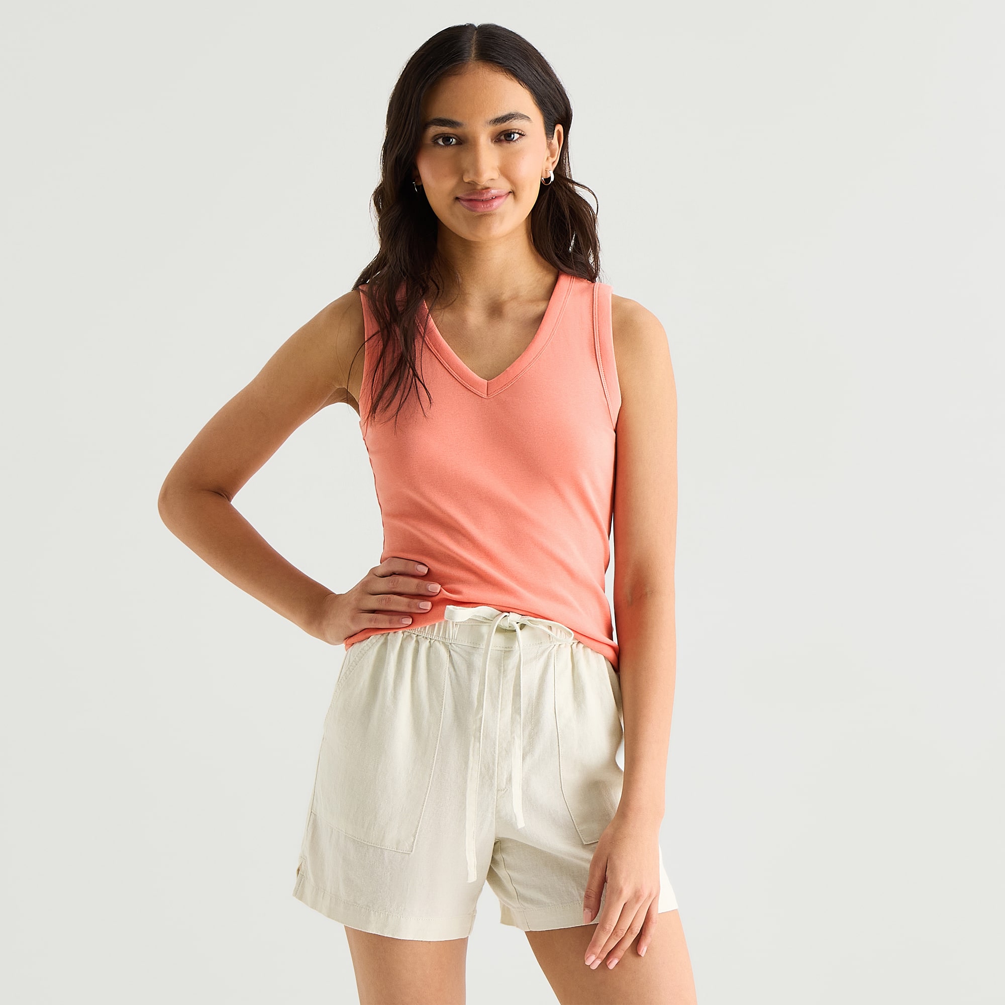 A.N.A Womens V Neck Sleeveless Tank Top