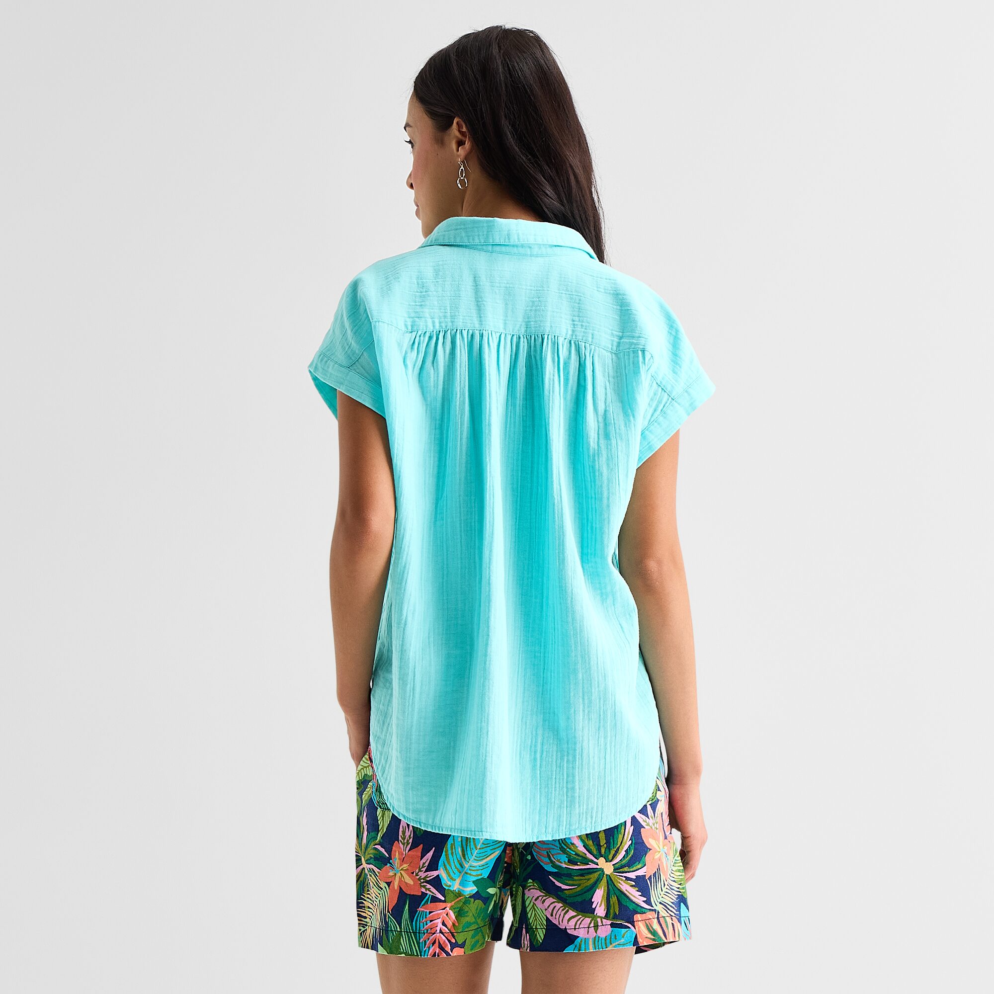 St. John's Bay Womens Short Sleeve Blouse