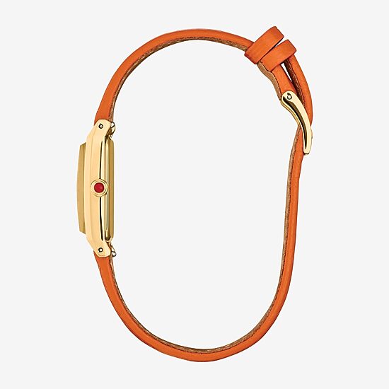 Citizen Classic Eco Womens Orange Leather Strap Watch Eg7122-04a