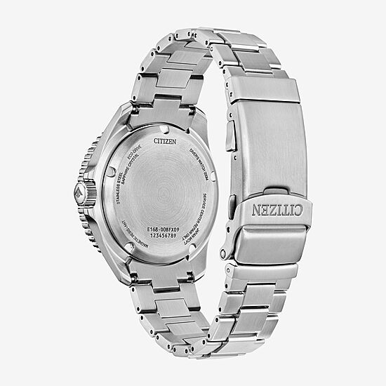 Citizen Sea Eco Mens Silver Tone Stainless Steel Bracelet Watch Bn0261-51e
