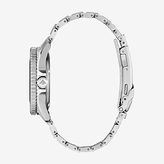 Citizen Sea Eco Mens Silver Tone Stainless Steel Bracelet Watch Bn0261-51e