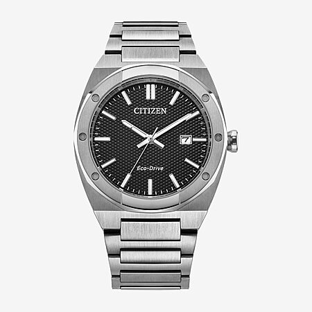 Citizen Sport Luxury Mens Silver Tone Stainless Steel Bracelet