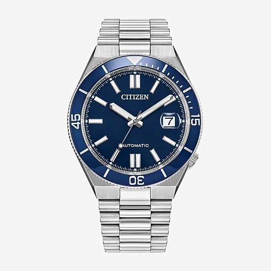 Citizen Sport Luxury Auto Mens Automatic Silver Tone Stainless Steel Bracelet Watch Nj0230-59l
