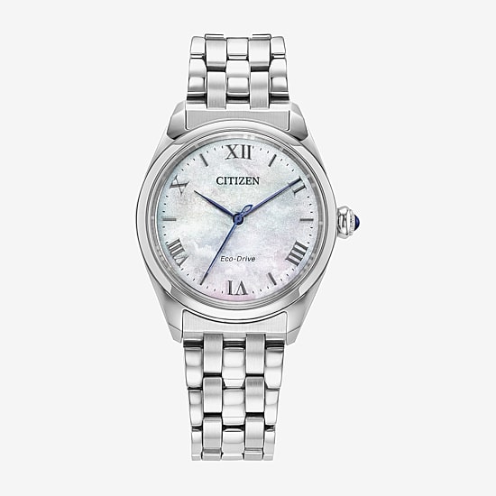 Citizen L Womens Silver Tone Stainless Steel Bracelet Watch Em1140-80d